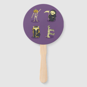 Halloween Skeleton Dracula Mummy Grim Reaper Hand Fan