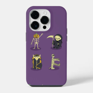 Halloween Skeleton Dracula Mummy Grim Reaper iPhone 14 Pro Case