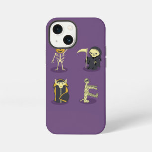Halloween Skeleton Dracula Mummy Grim Reaper iPhone 13 Mini Case