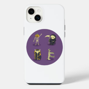 Halloween Skeleton Dracula Mummy Grim Reaper iPhone 14 Plus Case