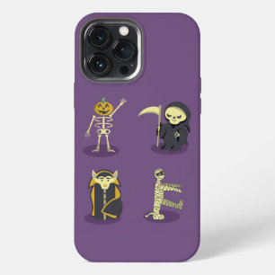 Halloween Skeleton Dracula Mummy Grim Reaper iPhone 13 Pro Max Case