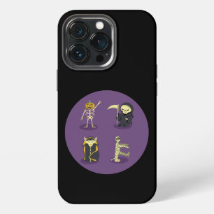 Halloween Skeleton Dracula Mummy Grim Reaper iPhone 13 Pro Case
