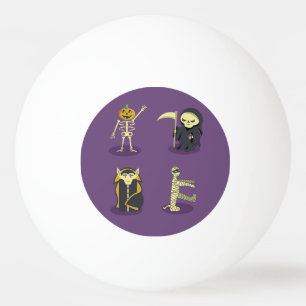 Halloween Skeleton Dracula Mummy Grim Reaper Ping Pong Ball