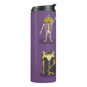 Halloween Skeleton Dracula Mummy Grim Reaper Thermal Tumbler