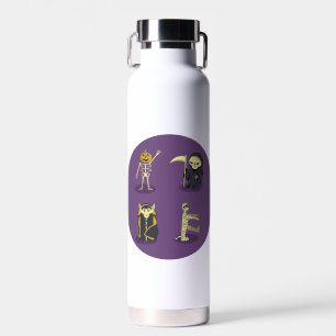 Halloween Skeleton Dracula Mummy Grim Reaper Water Bottle