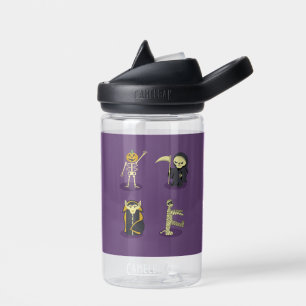 Halloween Skeleton Dracula Mummy Grim Reaper Water Bottle