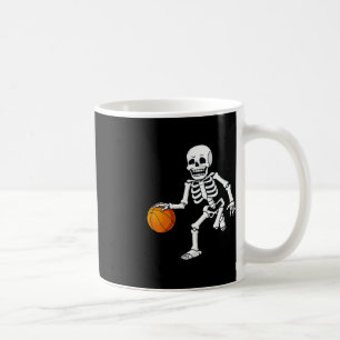Halloween Skeleton Dribbling Basketball Boys Girls Coffee Mug