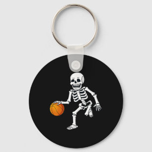 Halloween Skeleton Dribbling Basketball Boys Girls Key Ring