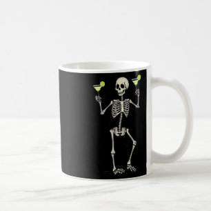 Halloween Skeleton Drinking Margarita Tail Coffee Mug