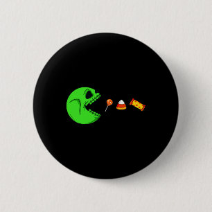 Halloween Skeleton Eats Candy Fun Boys Girls Kids 6 Cm Round Badge