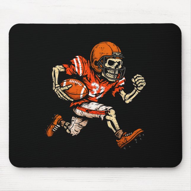 Halloween Skeleton Football Player Soky Season Men Mouse Mat (Front)