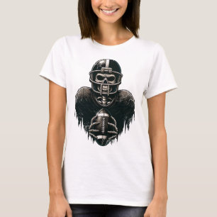 Halloween Skeleton Footll Player Spooky Sports Gra T-Shirt