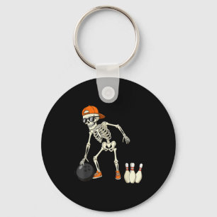 Halloween Skeleton Funny Bowling Lovers For Teens  Key Ring