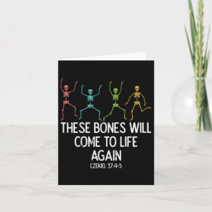 Halloween Skeleton Funny Christian Men Women Kids  Card