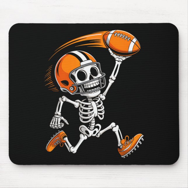 Halloween Skeleton Funny Football Shirt For Teens  Mouse Mat (Front)