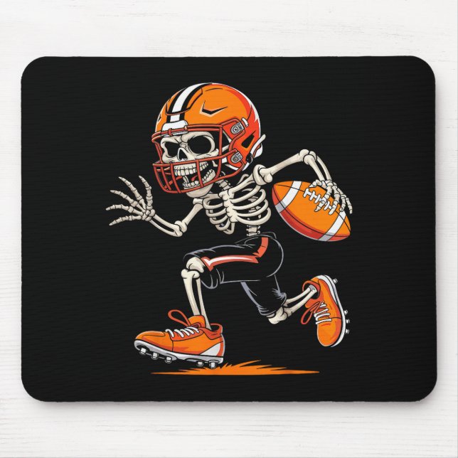 Halloween Skeleton Funny Football Shirt For Teens  Mouse Mat (Front)