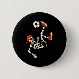 Halloween Skeleton Funny Soccer Shirt For Teens Bo 6 Cm Round Badge