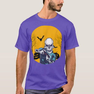 Halloween Skeleton Gamer boys graphic for kidsteen T-Shirt