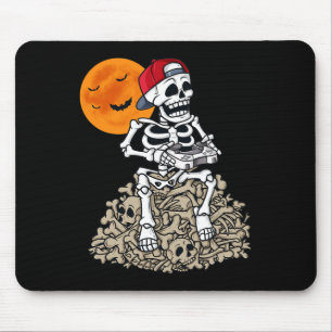 Halloween Skeleton Gamer Boys Kids Teens Gaming 1 Mouse Mat