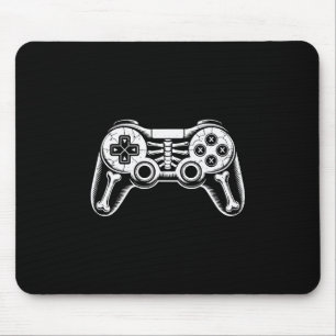 Halloween Skeleton Gamer Funny Video Gaming Geek B Mouse Mat