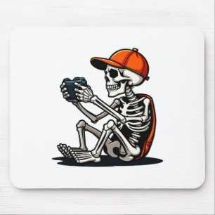 Halloween Skeleton Gamer Video Gaming 1 Mouse Mat