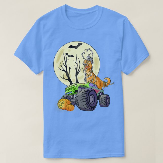 Halloween Skeleton Gamer With Controller Graveyard T-Shirt (Design Front)