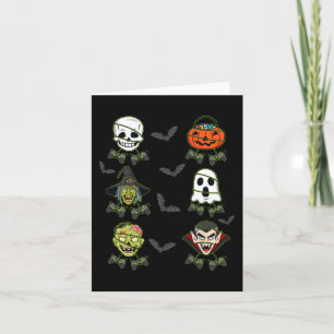 Halloween Skeleton Gaming Witch Vampire Zombie Boy Card