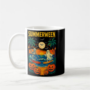 Halloween Skeleton Ghost Beach Costume Spooky Coffee Mug