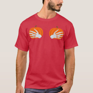 Halloween, Skeleton Hand Pumpkin T-Shirt