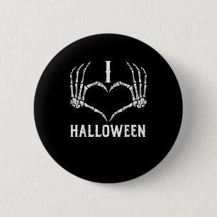 Halloween Skeleton Hands Heart Cute Women Girls Ki 6 Cm Round Badge