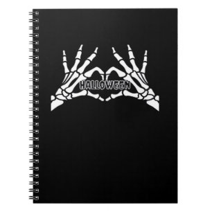 Halloween - Skeleton Hands Heart Notebook