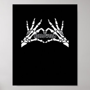 Halloween - Skeleton Hands Heart Poster