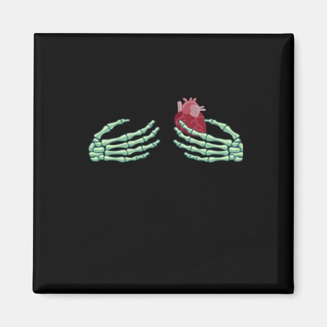 Halloween Skeleton Hands With Heart Classic Magnet (Front)