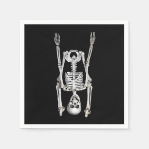 Halloween Skeleton Headstand Napkin