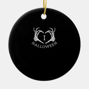 Halloween Skeleton Heart Fall Ceramic Tree Decoration