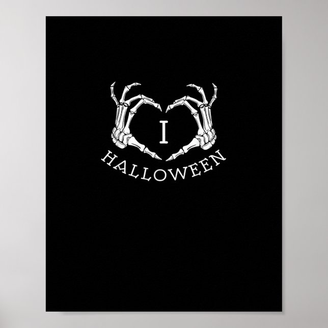 Halloween Skeleton Heart Fall Poster (Front)