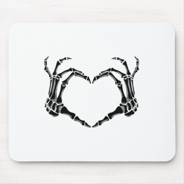 Halloween Skeleton Heart Hands  Mouse Mat (Front)