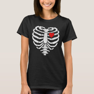 Halloween Skeleton Heart Rib Cage X Ray Adult Kids T-Shirt