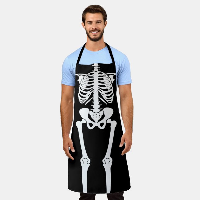 Halloween Skeleton Human Bones All-Over Print Apron (Worn)