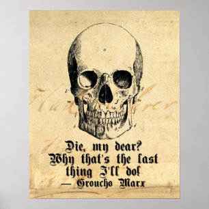 Halloween Skeleton Humour Poster