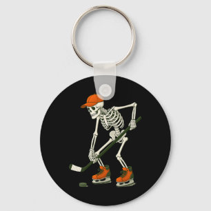 Halloween Skeleton Ice Hockey Costume Funny Men Bo Key Ring
