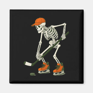 Halloween Skeleton Ice Hockey Costume Funny Men Bo Magnet