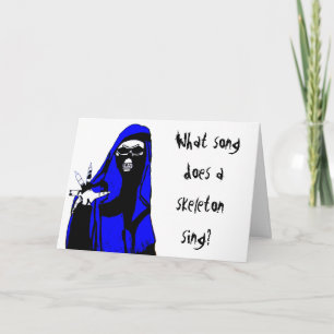 HALLOWEEN SKELETON JOKE card