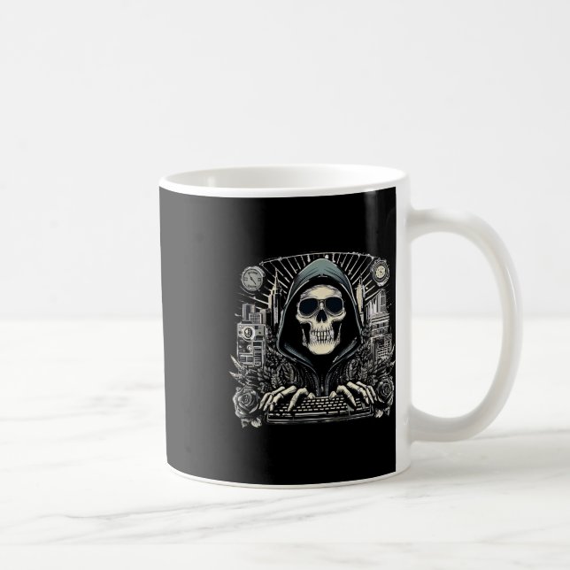 Halloween Skeleton Keyboard  Coffee Mug (Right)