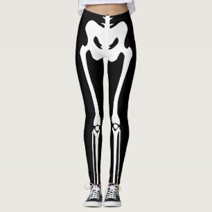 Halloween skeleton. Leg bones Leggings