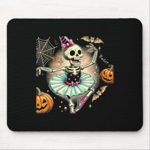 Halloween Skeleton Llet Dancing Llerina Mouse Mat