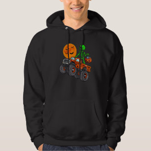 Halloween Skeleton Monster Truck Kids Boys Toddler Hoodie