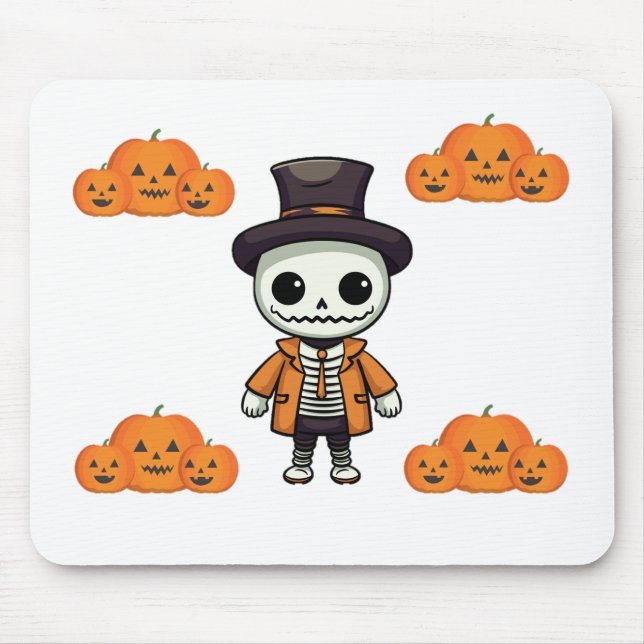 Halloween Skeleton Mouse Pad  (Front)