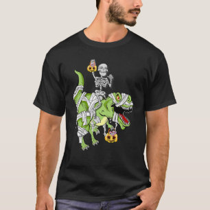 Halloween Skeleton Mummy Dinosaur rex  Hallowen Bo T-Shirt
