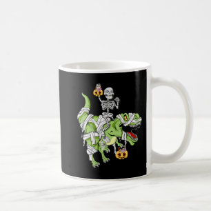 Halloween Skeleton Mummy Dinosaur T rex Fun Hallow Coffee Mug